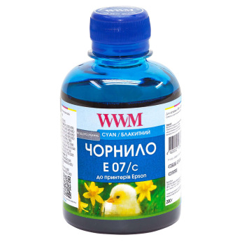 Чернила для Epson Stylus C40 WWM E07  Cyan 200г E07/C