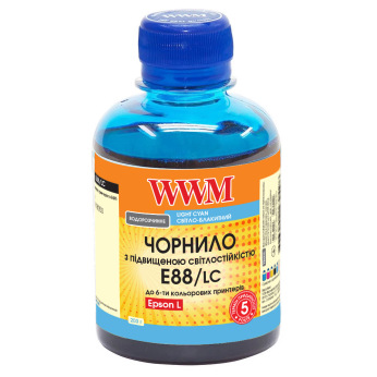 Чорнило WWM E88 Light Cyan для Epson 200г (E88/LC) водорозчинне