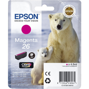 Картридж для Epson Expression Premium XP-605 EPSON 26  Magenta C13T26134010