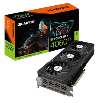 Відеокарта NVIDIA RTX4060TI 16GB Core:ххххMHz GV-N406TGAMING OC-16GD (GV-N406TGAMING OC-16GD)