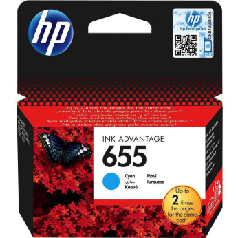 Картридж для HP DeskJet Ink Advantage 6525 HP 655  Cyan CZ110AE