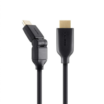 Кабель Belkin HDMI (AM/AM) High Speed Ethernet 2m, 4K/Ultra HD, 180 degree angle, Gold-Plated (F3Y026BT2M)