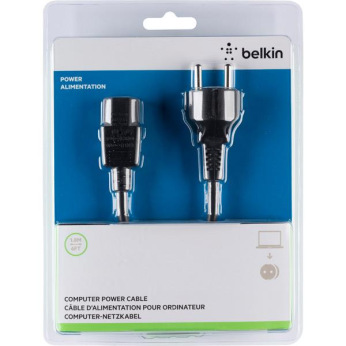 Кабель Belkin сетевой Schuko - C13, (IEC F/EURO ) 1.8m, black (F3A225CP1.8M-P)