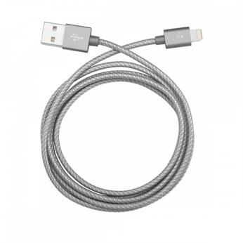 Кабель BELKIN MIXIT PREMIUM METALLIC Lightning to USB (2.4A), 1.2m, grey (F8J144BT04-GRY)