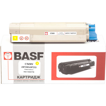 Картридж BASF заміна OKI 43872305/43872321 Yellow (BASF-KT-C5650Y)