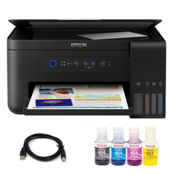 Комплект МФУ Epson L4150 (без чернил) + USB кабель + Чернила WWM по 140г