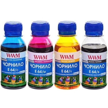 Чорнило для Epson EcoTank L1270 WWM E64  B/C/M/Y 4х100г E64SET4-2