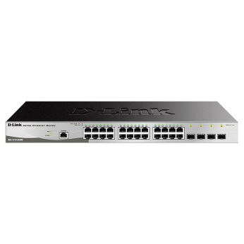 Коммутатор D-Link DGS-1210-28/ME/P revB 24x1G, 4xSFP, с разъемом для свинцовой батареи 12В (DGS-1210-28/ME/P/B)