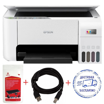 МФУ A4 Epson L3256 Фабрика печати c WI-FI + кабель USB + салфетки (L3256-Promo)