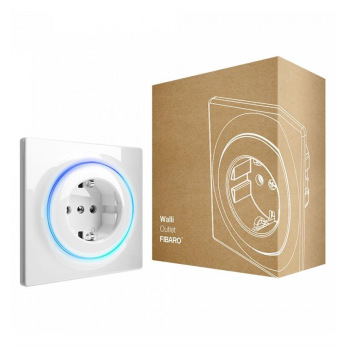 Розумна розетка Fibaro Walli Outlet, Z-Wave, 230V, макс. 16А, 3.6кВт, біла (FGWOF-011)