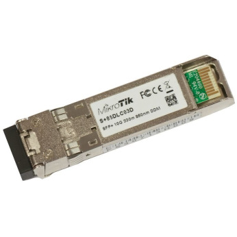 SFP+Трансивер MikroTik SFP+ module 10G MM 300m 850nm Dual LC-connector (S+85DLC03D)