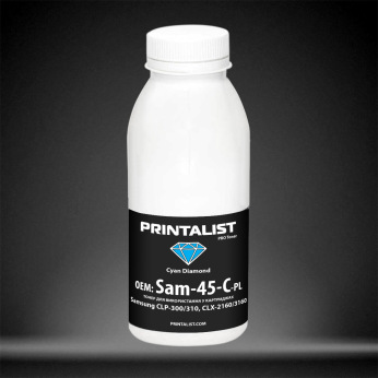 Тонер для Samsung CLP-368 PRINTALIST  Cyan 45г Sam-45-C-PL