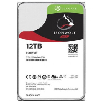 Накопичувач HDD SATA 12.0TB Seagate IronWolf NAS 7200rpm 256MB (ST12000VN0008) (ST12000VN0008)