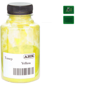 Тонер та Чіп для OKI C612N АНК  Yellow 180г 3203317