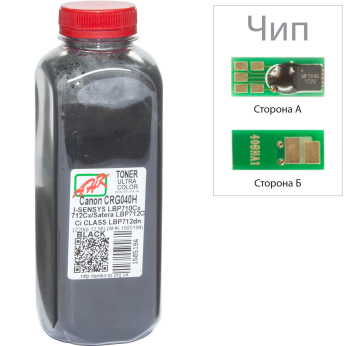 Тонер и Чип для Canon 040H Black (0461C001) АНК  Black 220г 3203660