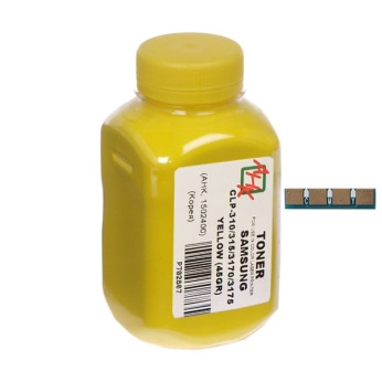 Тонер та Чіп для Samsung Y409S Yellow (SU484A) АНК  Yellow 45г 1502408