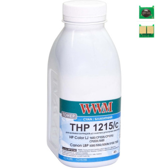 Тонер и Чип для HP 125A Black CB540A, CB540AD WWM  Cyan 40г TC1215C