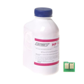 Тонер та Чіп для HP 125A Magenta (CB543A) WWM  Magenta 50г LJ-SET102M1