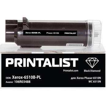 Картридж для Xerox Phaser 6510, 6510N, 6510DN PRINTALIST 106R03488  Black Xerox-6510B-PL