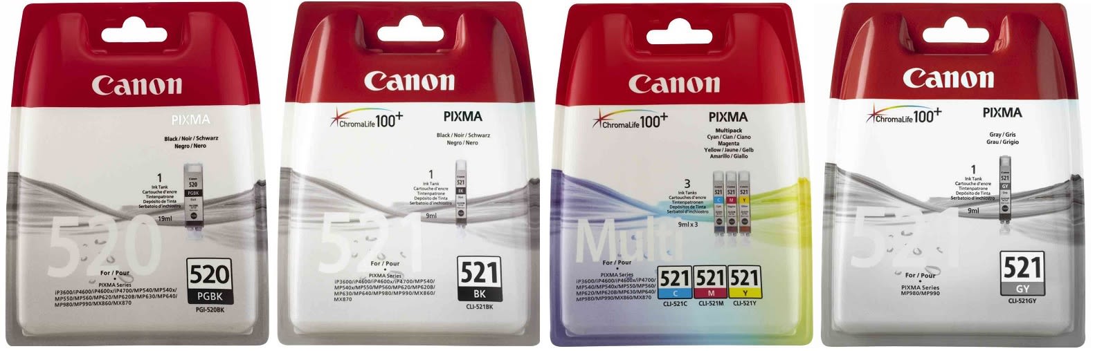 Картридж для Canon Pixma MP980 Купить комплект оригинальных чернил.