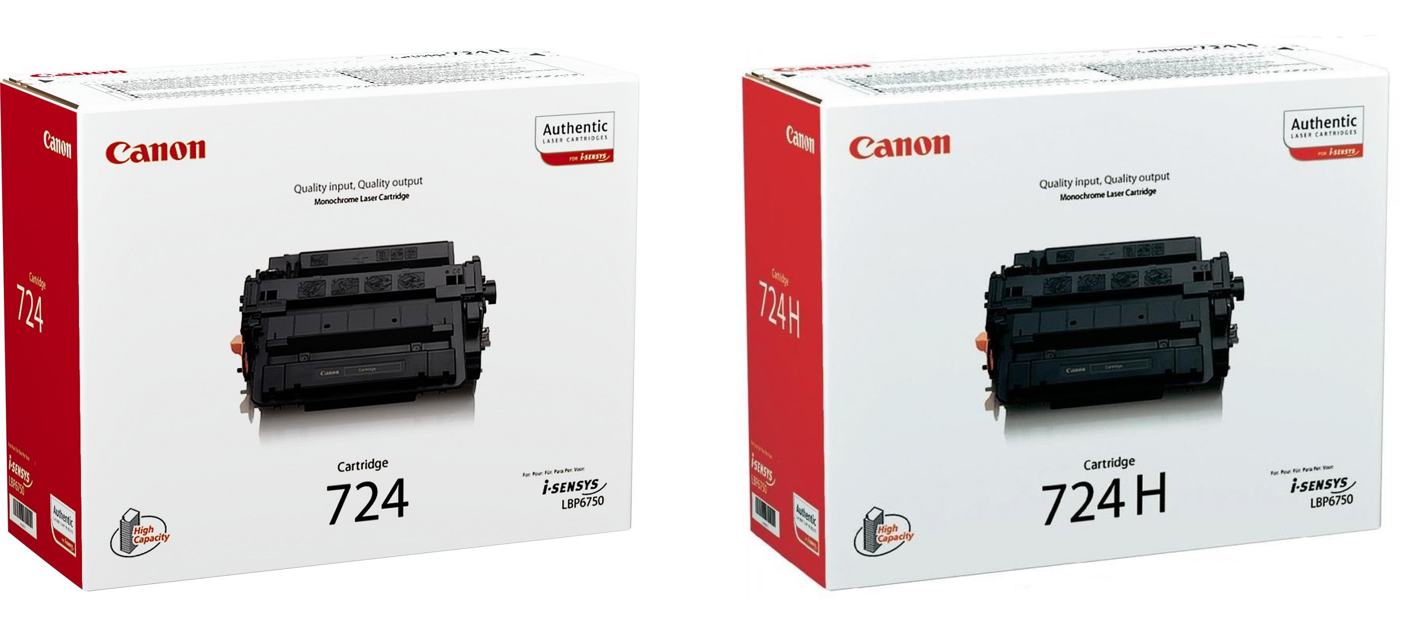 Картриджи Canon 724 Canon 724H для Canon i-Sensys LBP–6750dn Купить комплект картриджей.