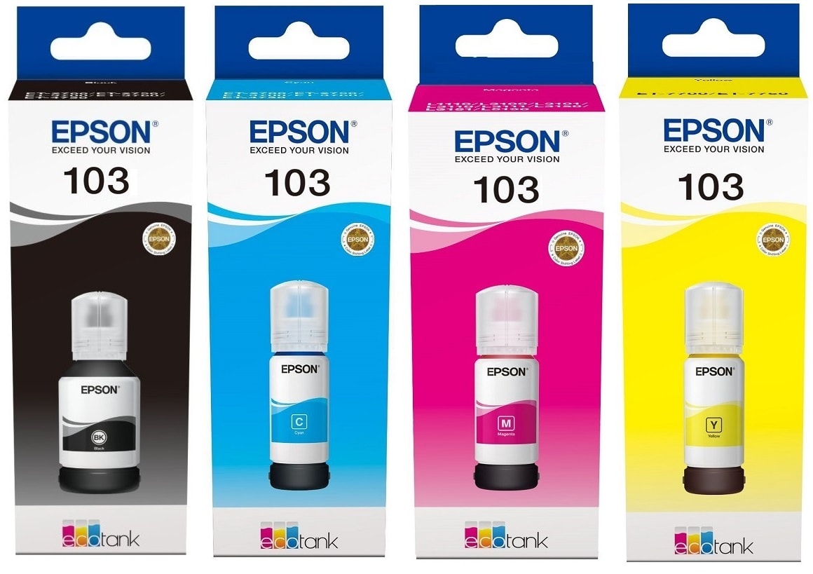 Чернила для EPSON L3100. Купить комплект оригинальных чернил.