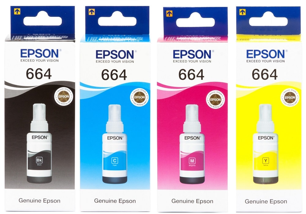 Чернила для EPSON L110. Купить комплект оригинальных чернил.