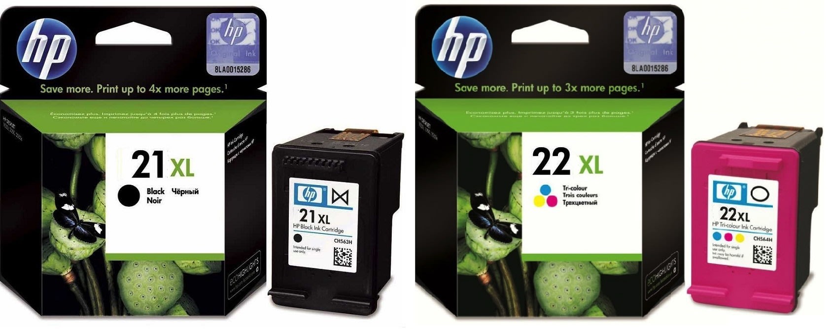 Картриджи hp 21XL 22XL для HP Deskjet F4100. Купить комплект оригинальных чернил.