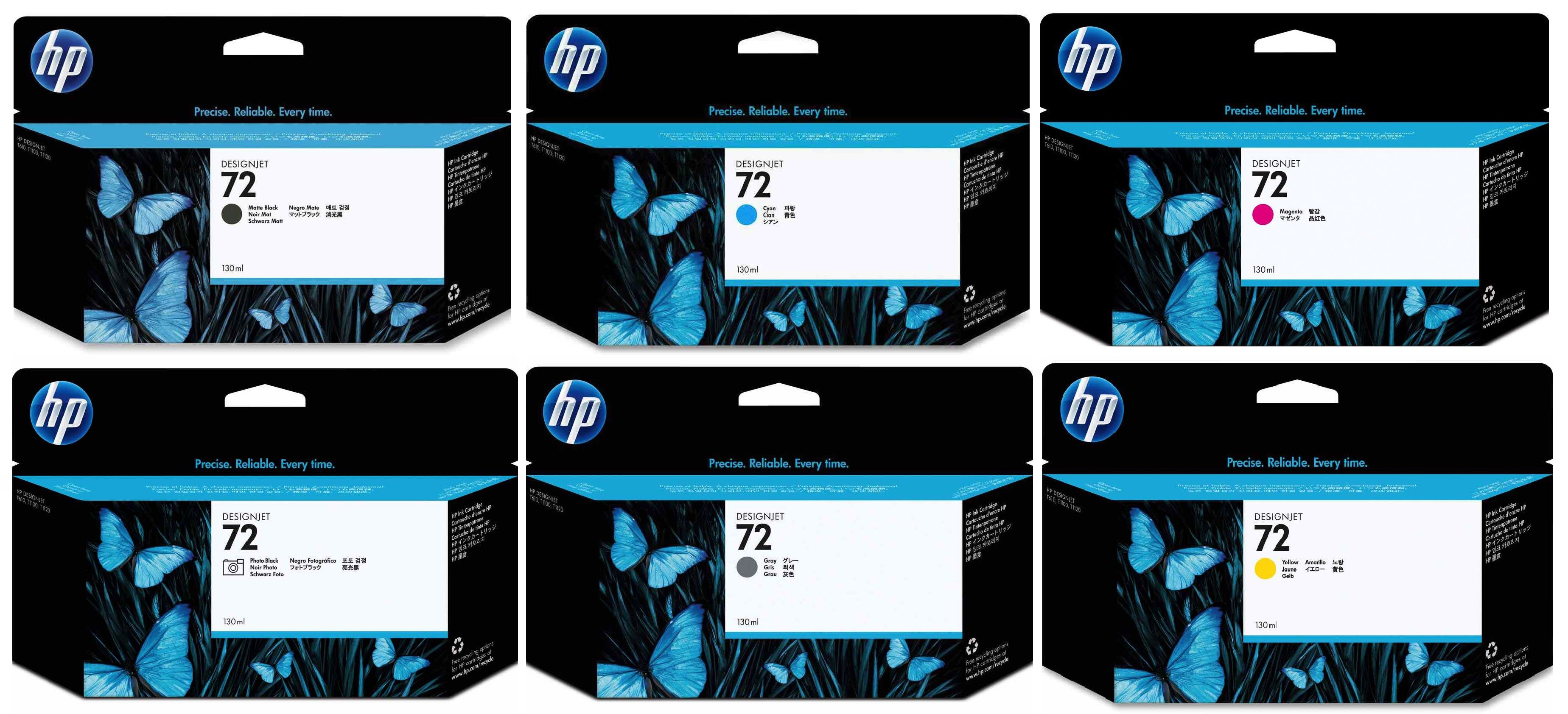 Картриджи hp 72 для HP HP Designjet T610. Купить комплект оригинальных картриджей.