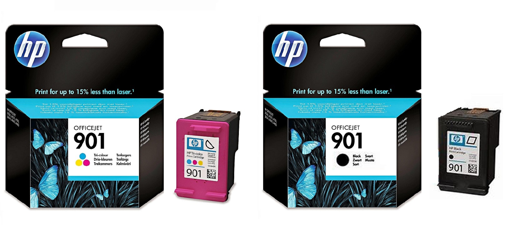 Картриджи hp 901 black hp 901 color для HP Officejet J4524. Купить комплект оригинальных картриджей.