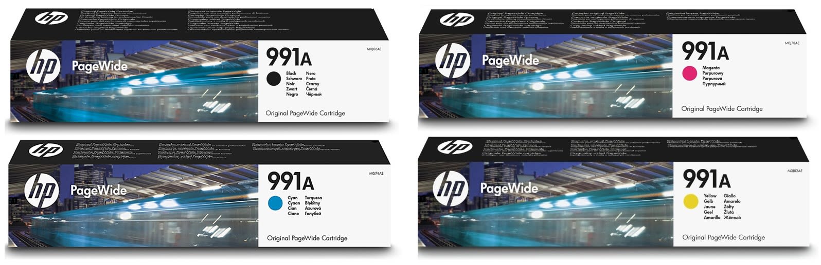 Картриджи hp 991A для HP PageWide Pro 772dn. Купить комплект оригинальных картриджей.