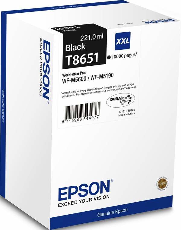 Картридж EPSON T8651 для Epson WorkForce Pro WF-M5190/M5690