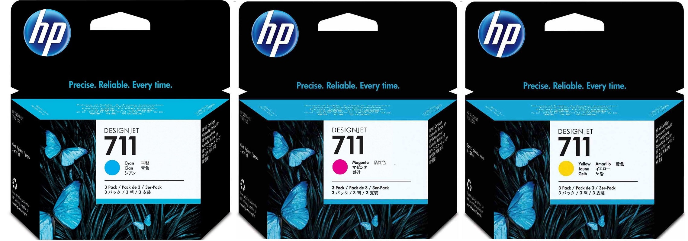 Картриджи hp 711 3 pack для HP HP Designjet T120. Купить комплект оригинальных картриджей.